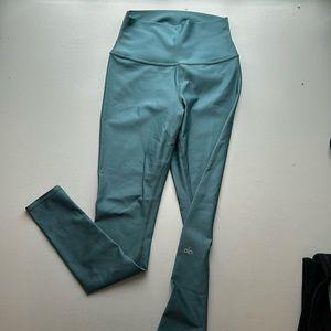 Alo green high waisted leggings - medium